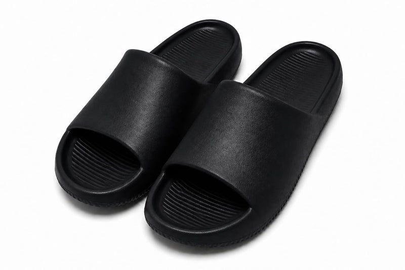 Comfort Slide Slippers – Lightweight Soft EVA Anti-Slip Slippers for Home, Bathroom & Indoor Use – Black Size 41/42 - Image 1