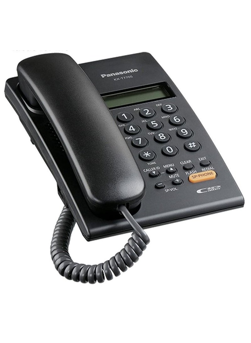 باناسونيك هاتف أرضي سلكي تناظري من باناسونيك KX-T7705S - أسود - Image 1
