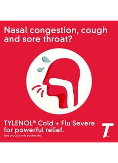 TYLENOL Cold + Flu Severe, Acetaminophen 24 Caplets  - Image 3