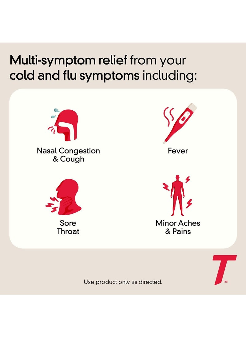 TYLENOL Cold + Flu Severe, Acetaminophen 24 Caplets  - Image 4
