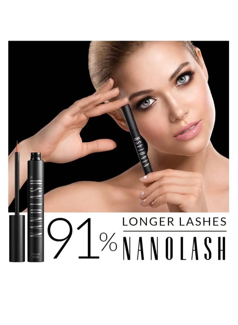 Nanolash Eyelash Serum, Eyelash Growth Serum Conditioner for Enhanced Long Luscious Eyelashes and Eyebrows, Stimulate Eyelash Growth, Safe and Without Adverse Reactions, Sterile 3ML - Image 4