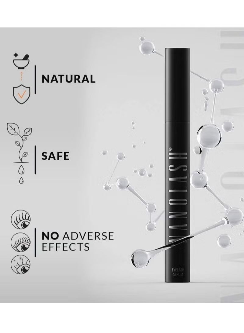 Nanolash Eyelash Serum, Eyelash Growth Serum Conditioner for Enhanced Long Luscious Eyelashes and Eyebrows, Stimulate Eyelash Growth, Safe and Without Adverse Reactions, Sterile 3ML - Image 2