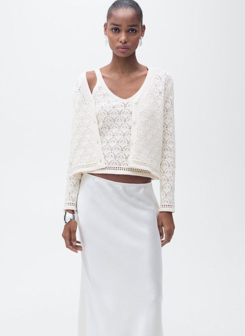 MANGO Openwork Details Knit Top  - Image 4