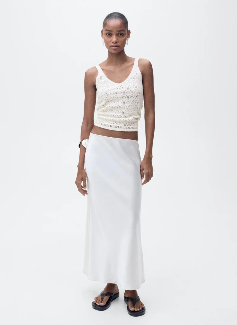 MANGO Openwork Details Knit Top