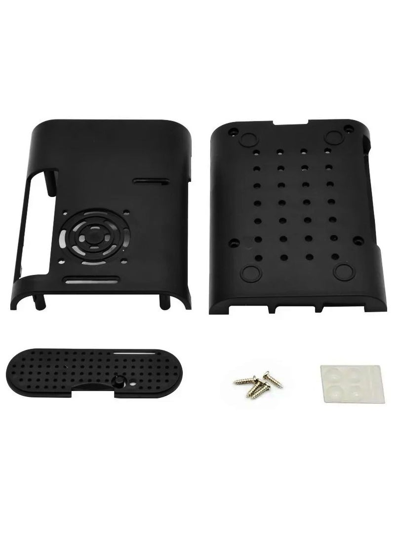Generic - Raspberry Pi 5 Case with Active Cooler Heatsink PWM Adjustable Speed Cooling Fan Slim ABS Enclosure Box - Image 1