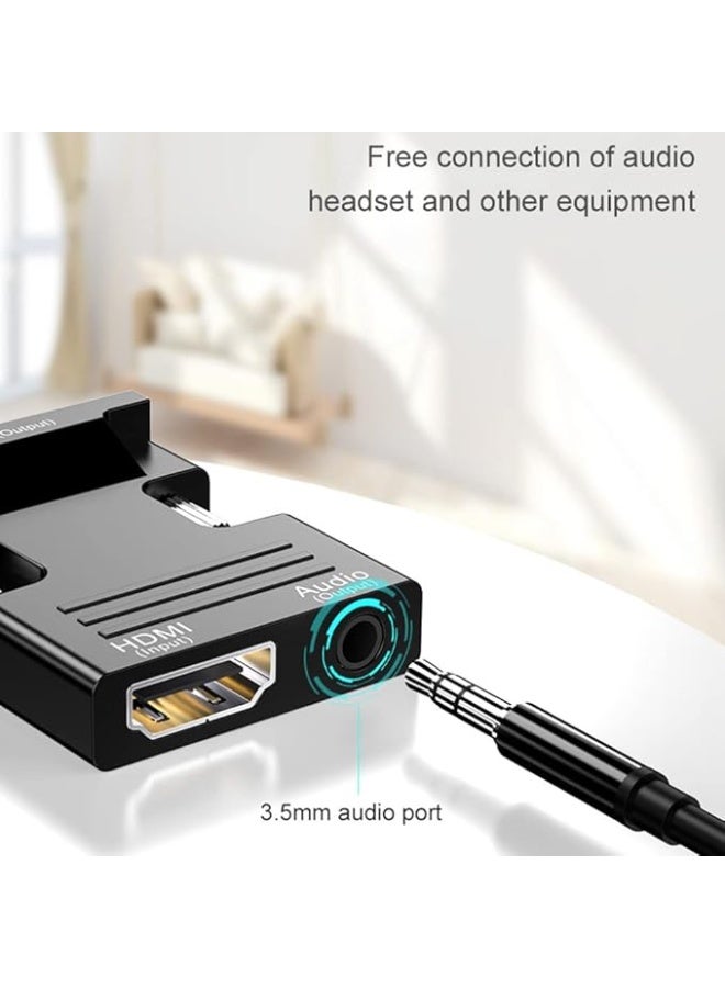 HDMI to VGA Converter with 3.5mm Audio Cable – 1080p 60Hz Female to Male, Compatible with Laptop, TV, and Projector – Multi-Color - Image 2