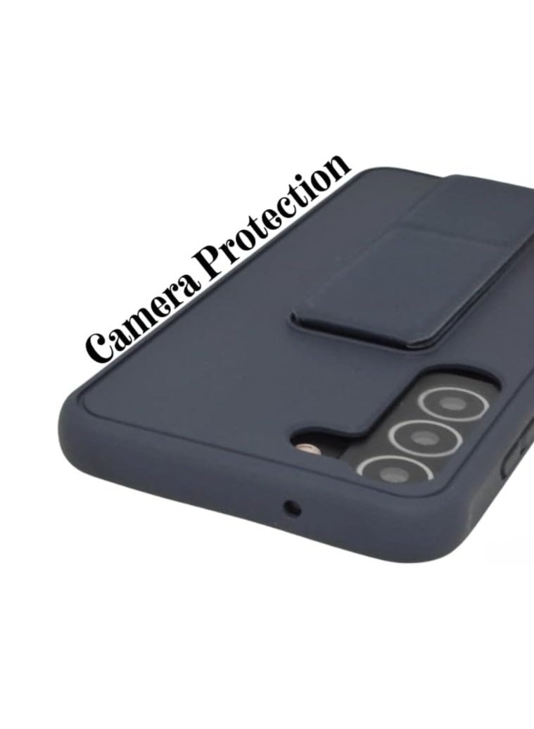 ELTRAZONE Galaxy S23 Plus Case Cover with Magnetic Stand & Holder Premium Silicone Hand Strap Grip Car Mount Kickstand Finger Grip Case Cover For Samsung Galaxy S23 Plus (Mid Night Blue) - Image 5