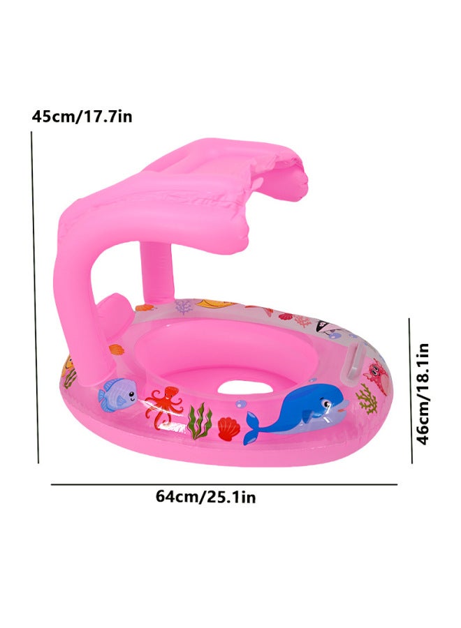 مقعد أطفال دائري منفوش بمظلة بولي فينيل كلوريد، حلق سباحة أطفال، مقعد مطبوع لطيف