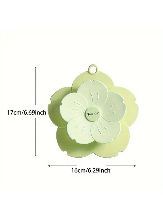 Green Cherry Blossom Drainage Pipe Odor Proof Sealed Cap Floral Design Bathroom Essential - Image 3