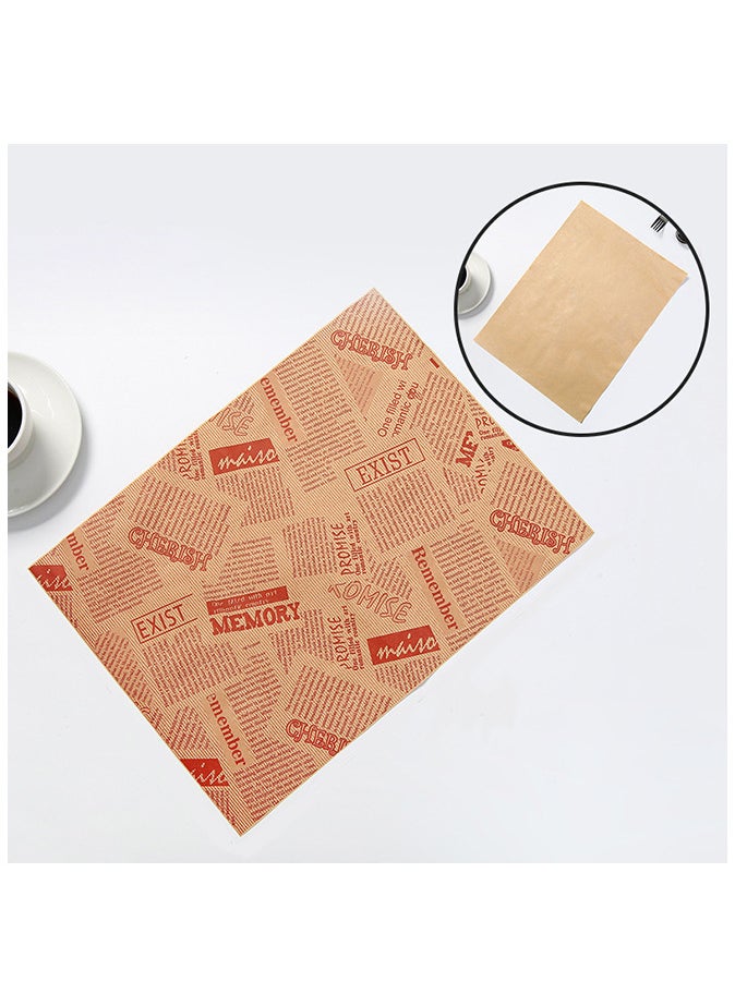 Beauenty 100 Pcs Thick Kraft Cake Greaseproof Baking Paper 38 x 28cm  - Image 1