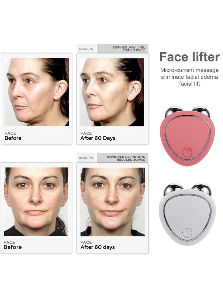 AROAQ Microcurrent Face Lifter, Anti-aging Instant Face Lift Device, Usb Charging Sonic Vibration Facial Lifter For Facial Wrinkle Remover Toning Device For Skin Face Pull Tight Lift, ( White ) - Image 2