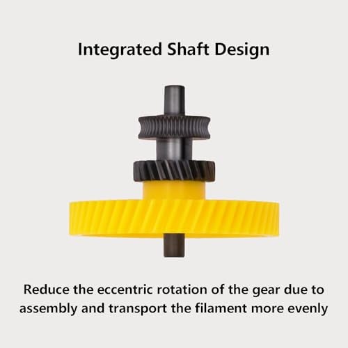 KOYOFEI Hardened Steel Extruder Gear Kit for X1/P1 Series, 3D Printer DLC Nano Coating Hardened Steel Extruder Dual Gear Aluminum Handle and POM Gear Kit for P1P, P1S, X1C, X1E - Image 4