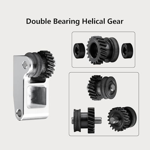 KOYOFEI Hardened Steel Extruder Gear Kit for X1/P1 Series, 3D Printer DLC Nano Coating Hardened Steel Extruder Dual Gear Aluminum Handle and POM Gear Kit for P1P, P1S, X1C, X1E - Image 5