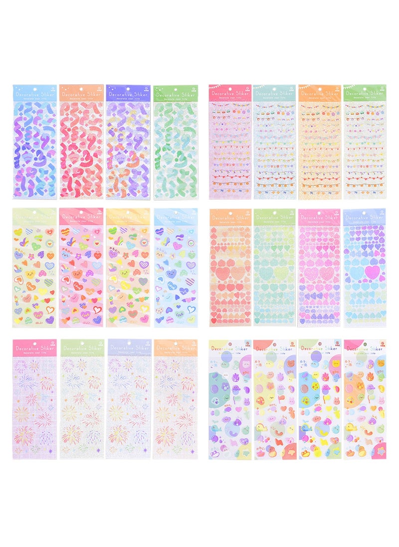 Magnetic Acrylic Block DIY Cartoon Quicksand Planner Photo Stickers (4 pieces at random) 