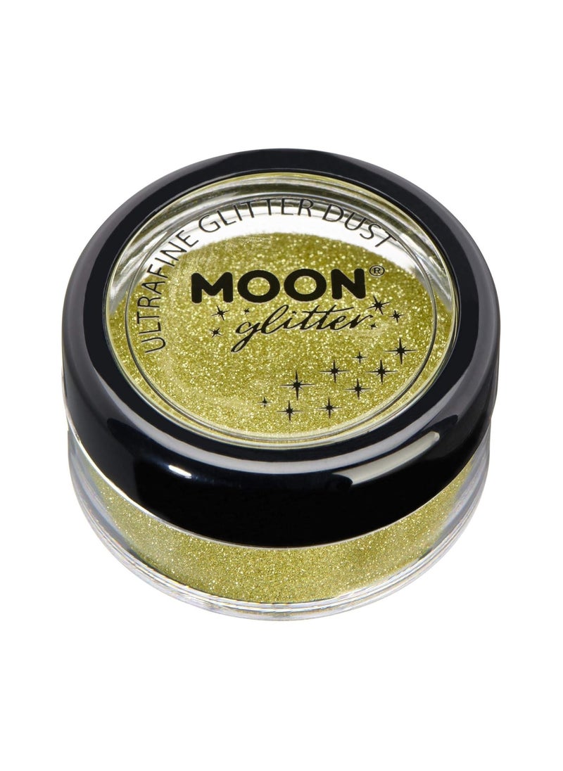 Moon Glitter - Classic Ultrafine Glitter Dust by Moon Glitter – 100% Cosmetic Glitter for Face, Body, Nails, Hair and Lips - 5g - Gold - Image 1