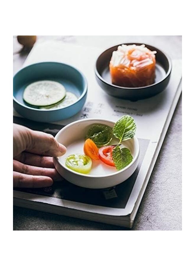 LAMAY 6pcs 3.5 Inch Simple Style Single Color Pattern Stylish Design Multipurpose Porcelain Side Dish Bowl Seasoning Dishes Soy Dipping Sauce Dishes (Size : BLACK) - Image 5