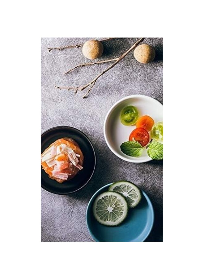 LAMAY 6pcs 3.5 Inch Simple Style Single Color Pattern Stylish Design Multipurpose Porcelain Side Dish Bowl Seasoning Dishes Soy Dipping Sauce Dishes (Size : BLACK) - Image 4