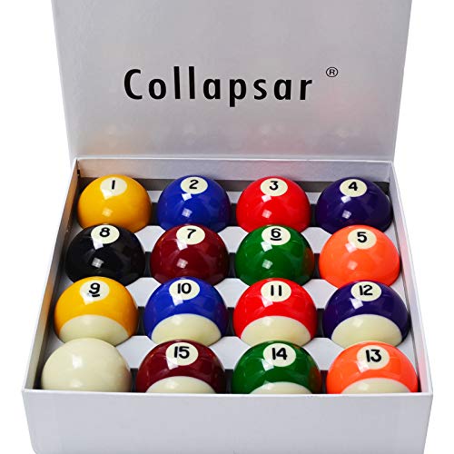 Collapsar Deluxe 2-1/4" Billiard Pool Balls Marble-Swirl Style Billiards Ball Complete 16 Ball Set (Several Style Available) (Deluxe Set) - Image 2