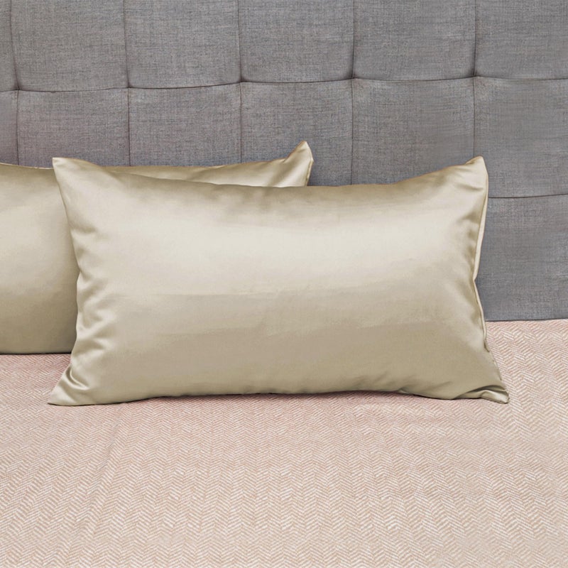 SleepyCat Satin Fabric Pillow Case with Envelope Closure - Pack of 2 | Wrinkle Free | Machine Washable, Dusk Pearl (King Size, 32x20 Inches) - Image 5