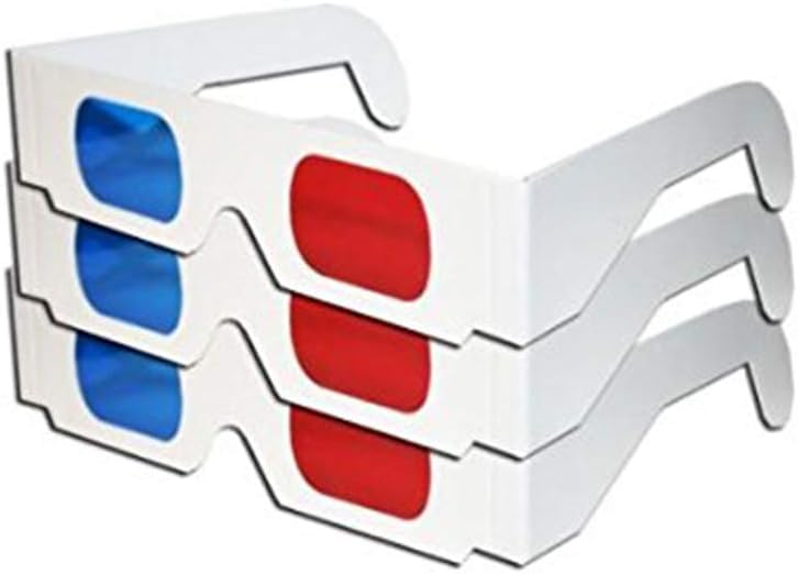 Sluswallow 3 Pcs Unisex 3D Stereo Glasses Foldable 3D Cardboard Glasses for Films, TV, Magazines and More Clever and Attractive, Accessories - Image 1