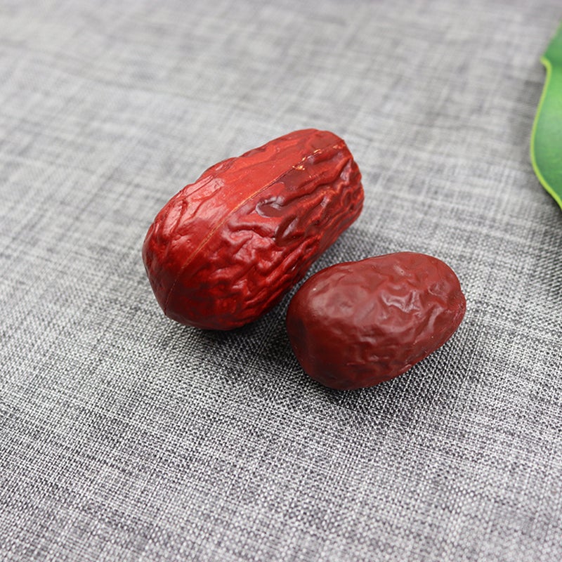 30Pcs Artificial Red Dates Lifelike Dried Jujube Decoration Home Ornament Photography Props - Image 2