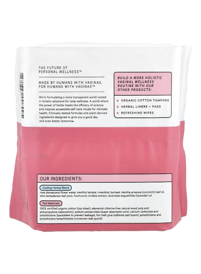 The Honey Pot Company, Organic Herbal-Infused Pads with Wings, Postpartum Overnight, 12 Count - Image 2