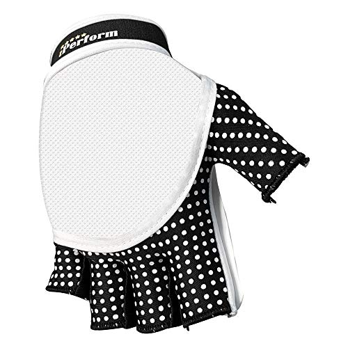IPERFORM Men's Field Hockey Gloves Agile White Style Half Finger Left Handed (Large, Agile - Half Finger) - Image 3