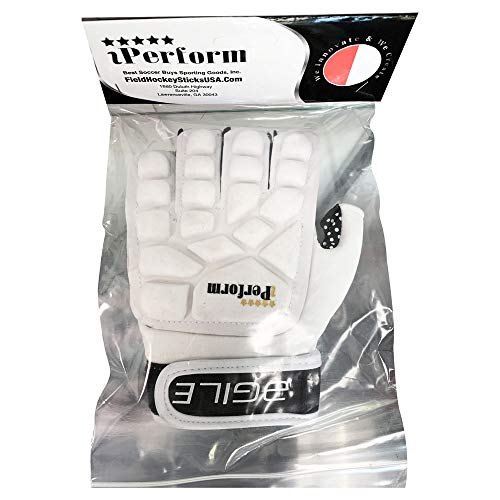 IPERFORM Men's Field Hockey Gloves Agile White Style Half Finger Left Handed (Large, Agile - Half Finger) - Image 4