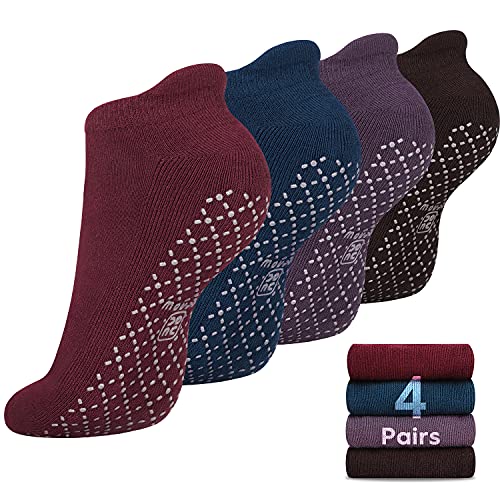 unenow Unisex Non Slip Socks with Grips Cushion for Yoga Pilates Barre Home & Hospital - Image 1