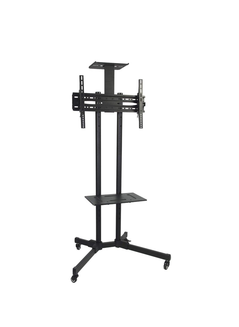 Cool Baby Rolling TV Cart with Lockable Wheels, Floor TV Stand 32-75 Inch, LED & LCD Screen TV Trolley with Supported Camera Rack & Strong Wheels Holds up to 50 Kg, VESA (600x400mm)  - Image 2