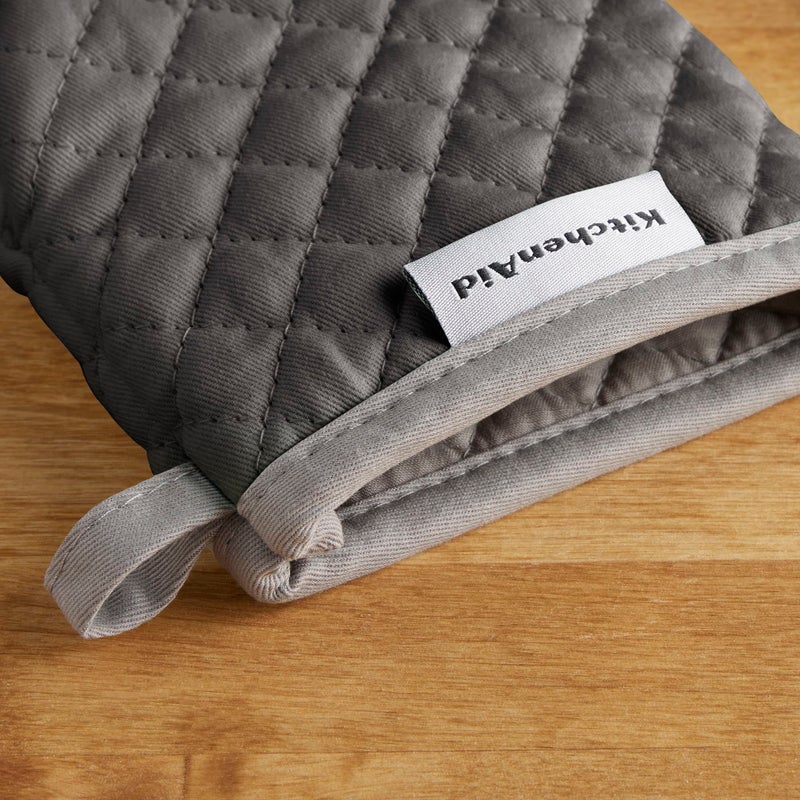 KitchenAid Asteroid Mini Oven Mitt  5.5""x8""  Charcoal Grey 2 Count - Image 3