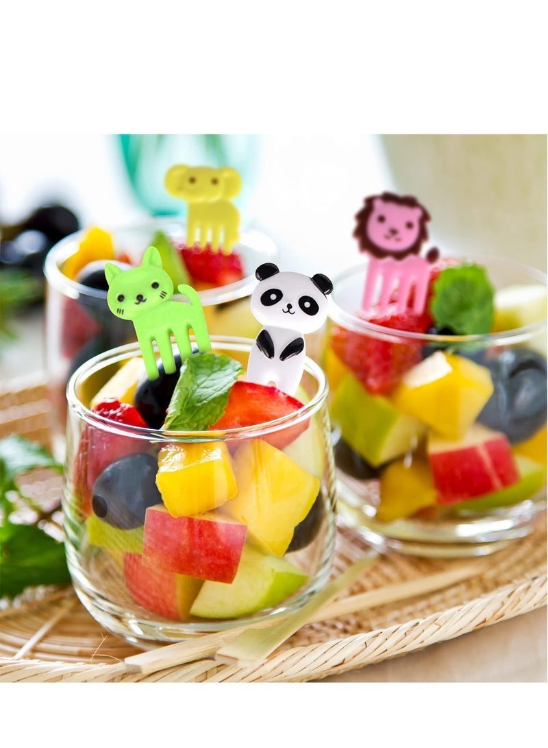 Forest Home 50 pieces Cute Cartoon Animal Food Fruit Picks Forks for Kids Bento Box Lunch Box Fruit Party Picks Accessories - Image 3