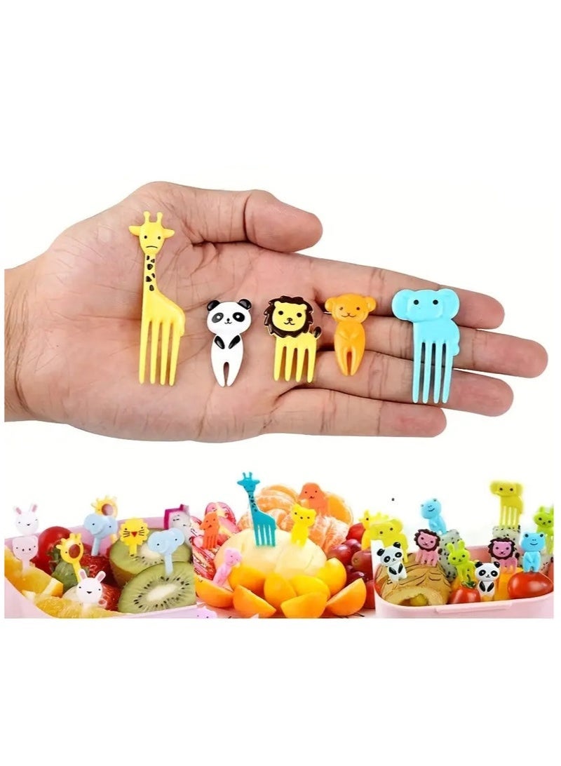 Forest Home 50 pieces Cute Cartoon Animal Food Fruit Picks Forks for Kids Bento Box Lunch Box Fruit Party Picks Accessories - Image 4