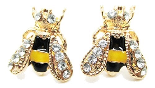 Bastex Bumble Bee Stud Post Earrings - New - Pair! - Image 2
