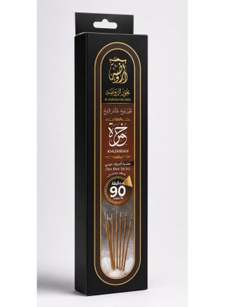 بخور خمرة من الروضة - بخور فائق الجودة - تحتوي العبوة علي 10 اعواد ميني - تعطير يدوم حتي 90 دقيقة