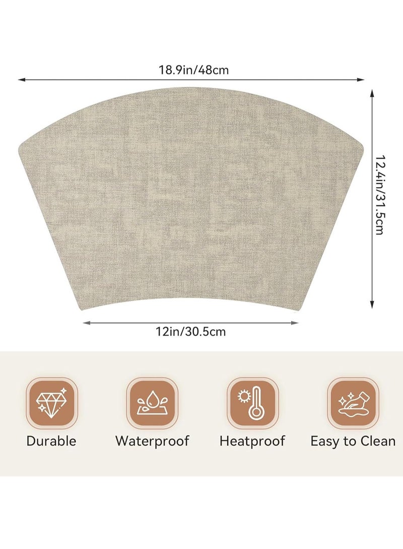 Vparty Vinyl Placemats Set of 4, Heat Resistant Waterproof Oilproof, Wipeable Anti-Slip Faux Leather Table Mats, Durable Dining Placemats for Kitchen, Dining Room, Party, Outdoor Use, Easy-Clean Vinyl Table Mats for Home Decor.  - Image 2