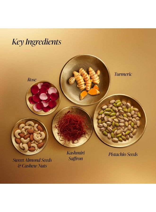 Forest Essentials Facial Ubtan Soundarya | Ayurvedic Brightening Face Scrub | Gentle Exfoliation with Turmeric, Saffron & Rose | For Glowing Skin - Image 4