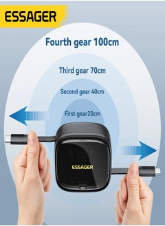 ESSAGER Essager 4 in 1 USB C To USB C Cable PD 60W Fast Charging Data Cord for iPhone Xiaomi Type C Micro, 1 meter long cable With Storage Box and a phone stand  - Image 5