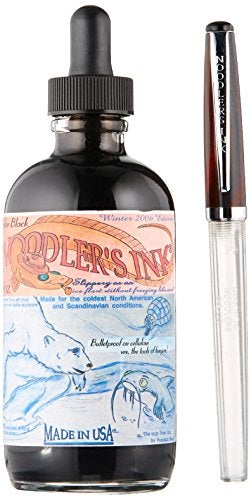 Noodler's Ink Refills Polar Black 4.5oz w/ Free Fountain Pen Bottled Ink - Image 4