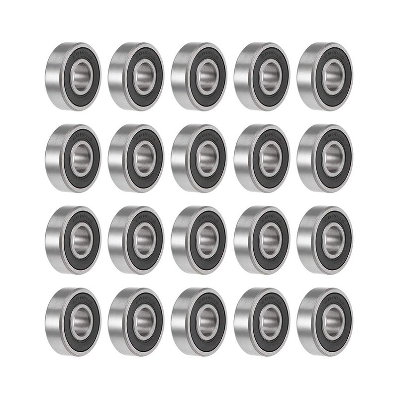 uxcell 6000-2RS Ball Bearings Z2 10x26x8mm Double Shielded Carbon Steel 20pcs - Image 1
