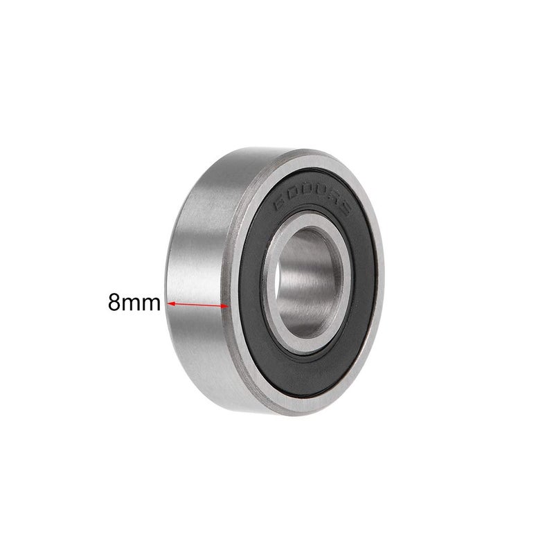 uxcell 6000-2RS Ball Bearings Z2 10x26x8mm Double Shielded Carbon Steel 20pcs - Image 3