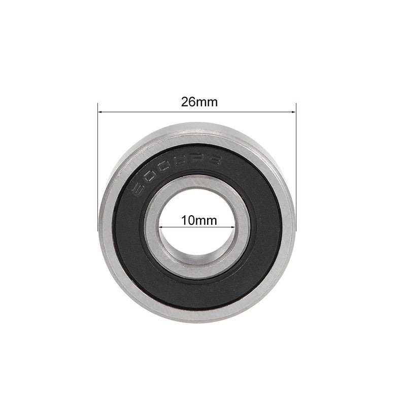 uxcell 6000-2RS Ball Bearings Z2 10x26x8mm Double Shielded Carbon Steel 20pcs - Image 4