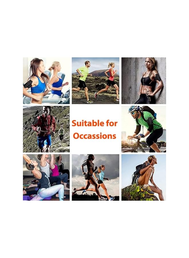 Green Tiger Running Phone Holder, Sporting Cell Phone Armband for iPhone 15/14 Pro/ 14 Pro Max, All Models up to 6.5" Phone Strap with Key pouch and Headphone slots, Running Armband for Jogging, Cycling, Hiking - Image 3