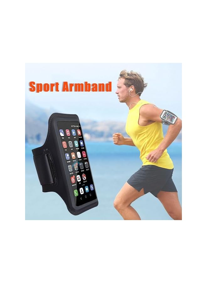 Green Tiger Running Phone Holder, Sporting Cell Phone Armband for iPhone 15/14 Pro/ 14 Pro Max, All Models up to 6.5" Phone Strap with Key pouch and Headphone slots, Running Armband for Jogging, Cycling, Hiking - Image 2