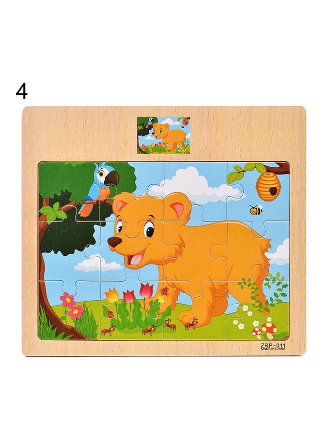 NIBEMINENT Wooden Animal Themed Jigsaw Puzzles Set - Image 1