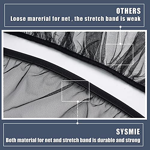 Sysmie Baby Mosquito Net for Infant Car Seats,Infant Stroller and Bassinets, Carrier,Breathable with Elastic Netting for Easy Fitting, Portable Durable & Long Lasting Infant Insect Shield Netting (Black - Image 5