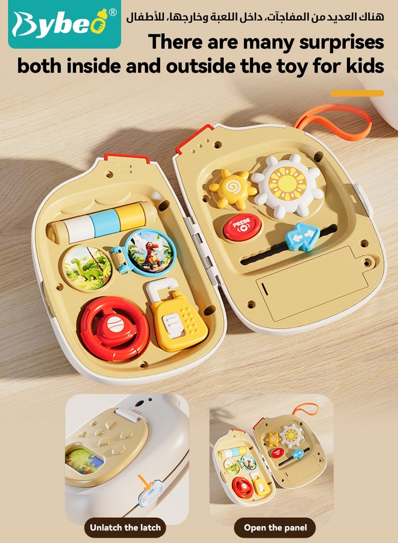 بيبو لوحة نشاط مونتيسوري 2 في 1، لعبة حسية للأطفال الصغار، لعبة موسيقية للرضع، لعبة تعليمية للتعلم، لعبة هاتف للسفر للأطفال من عمر 1 إلى 3 سنوات للأولاد والبنات - Image 3
