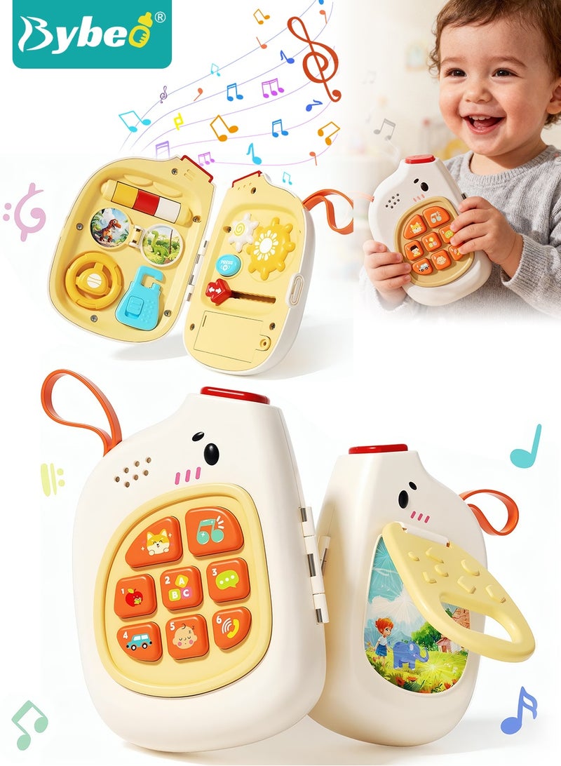 بيبو لوحة نشاط مونتيسوري 2 في 1، لعبة حسية للأطفال الصغار، لعبة موسيقية للرضع، لعبة تعليمية للتعلم، لعبة هاتف للسفر للأطفال من عمر 1 إلى 3 سنوات للأولاد والبنات - Image 1