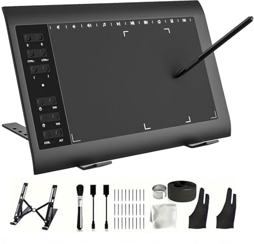 TEROW Graphics Drawing Tablet TEROW,10x6 inch Digital drawing tablet with Bracket and 8192 Levels Stylus for PC/Mac/Android 5.0 for Drawing and Online Teaching,Drawing pad drawing borard and Computer tablet - Image 1