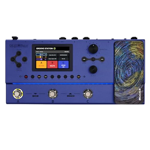 MOOER GE200 Plus Li Guitar MultiEffects Processor with Rechargeable Battery LED Ambient Light USB MIDI Control for Live Performance - Image 1